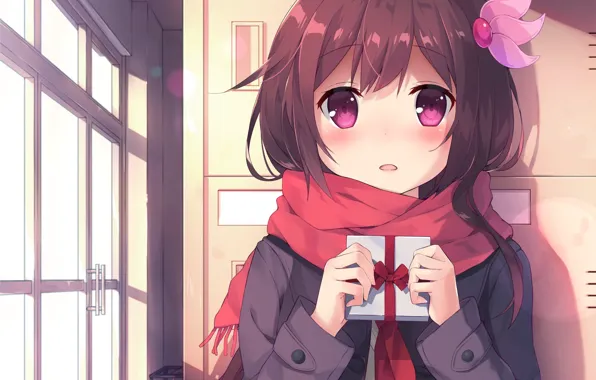 Wallpaper anime, girl, oriental, valentine's day, asiatic, japanese, asian, pretty