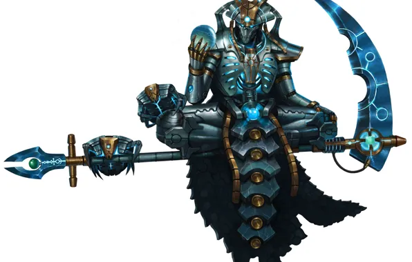 Being, armor, sphere, spear, Warhammer 40 000, Warhammer 40K, Scythe