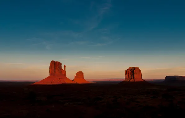 Picture sunset, stones, rocks, desert, USA