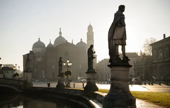 Italy, statue, Prato della Valle, Padova, Basilica of St. Justina