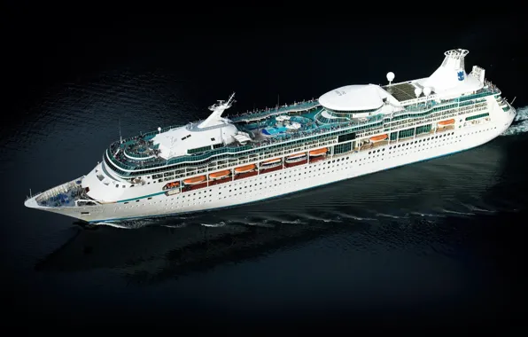 Sea, Liner, The ship, The view from the top, Royal Caribbean International, Passenger ship, Cruise …