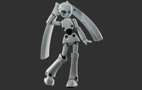 White, pose, robot, gesture