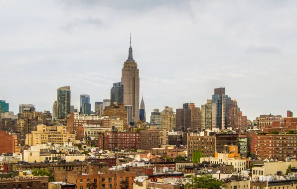 City, skyline, panorama, New York, Manhattan, NYC, New York City, Empire State Building