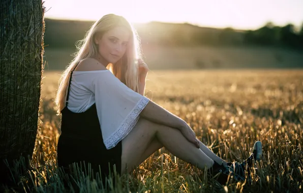 Girl, nature, morning