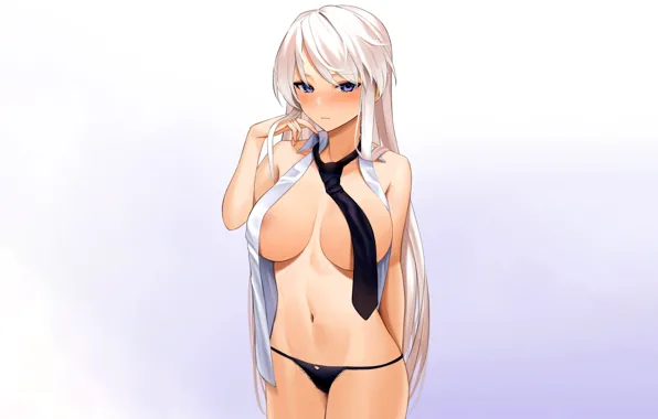 Girl, sexy, lingerie, pantsu, cleavage, Enterprise, panties, long hair