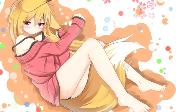 Girl, Fox, Pose
