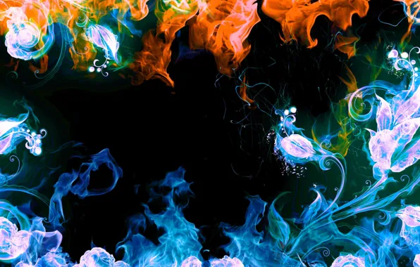 Picture background, fire, flame, pattern, smoke, gas