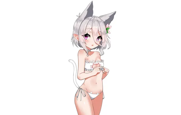 Girl, sexy, lingerie, pantsu, bra, cleavage, panties, flower