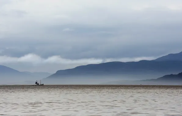 Sea, landscape, ship