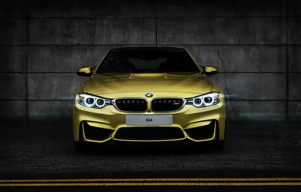 BMW, BMW, yellow, yellow, Coupe, front, F82, Tomirri photography