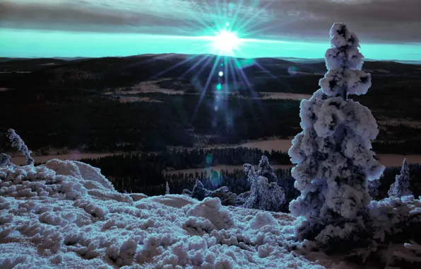 The sun, snow, Lapland Dream
