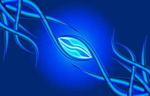 Picture Wallpaper, blue background, Minimalism