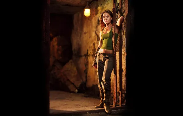 Picture girl, background, the film, actress, lantern, twilight, beauty, The Chronicles of Riddick