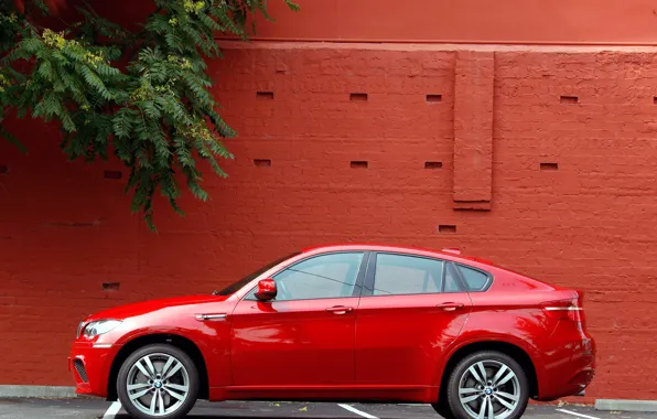 Picture machine, red, wall, bmw