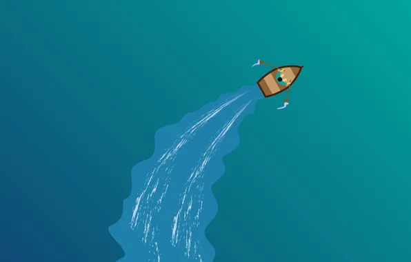 Sea, background, vector, boat, blue