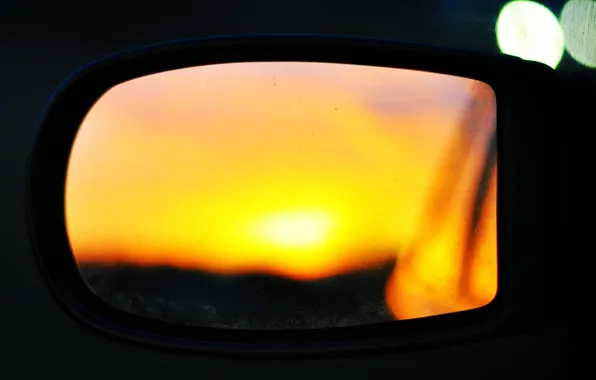 Car, machine, macro, sunset, reflection, background, Wallpaper, mirror