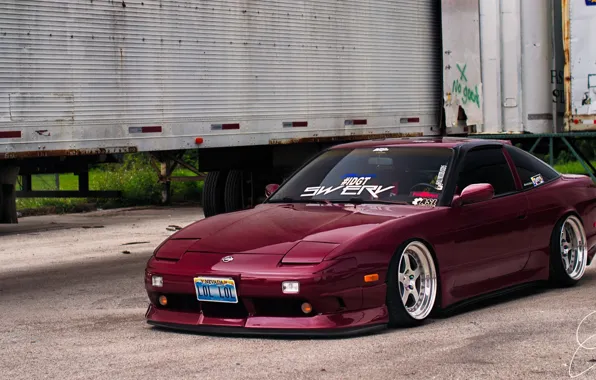 stanced nissan 240sx hatch