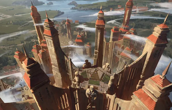 Tower, architecture, settlement, palace, Wind Tower