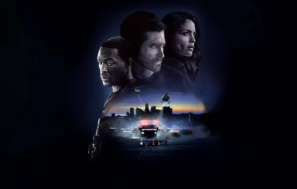 Machine, night, the city, lights, background, police, chase, Thriller