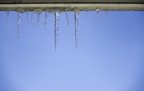 Picture drops, background, icicle
