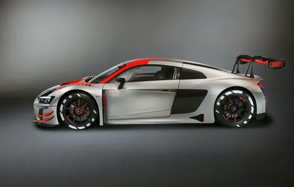 Racing car, Audi R8, side view, LMS, 2019