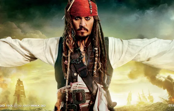 Picture guns, pirates, johnny Depp, Caribbean