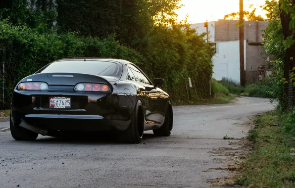 Picture black, supra, black, toyota, Toyota, supra, JDM, rearside