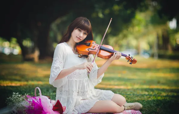 Picture violin, dress, East, violinist