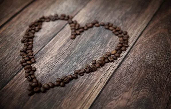 Love, heart, coffee