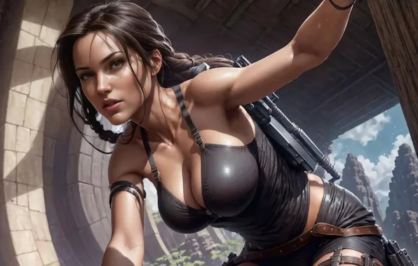 Look, girl, the game, Lara Croft
