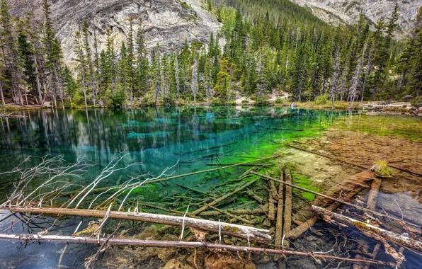 Canada, alberta, grassi lakes