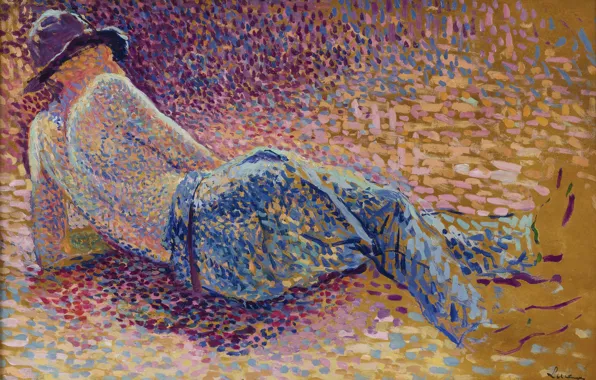 Picture picture, 1888, genre, Maximilien Luce, Maximilien Luce, Resting Working