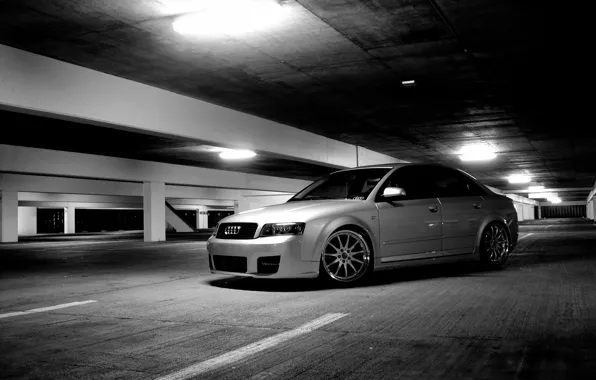 Picture grey, Audi, Audi, Parking, tuning
