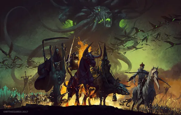 Fiction, the end of the world, art, Four Horsemen of the Apocalypse, The four horsemen …