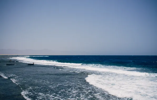 Sea, wave, beach, water, the sun, landscape, mountains, squirt