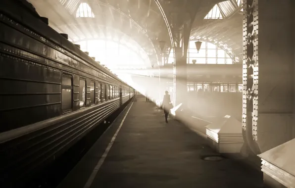 Picture station, train, Saint Petersburg