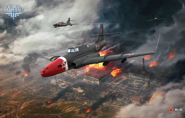 Picture attack, jet, Soviet, World of Warplanes, WoWp, Wargaming, The Il-40
