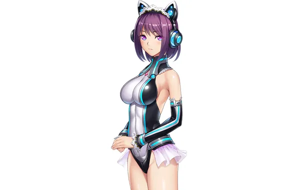 Picture girl, sexy, cleavage, boobs, anime, beautiful, short hair, pretty