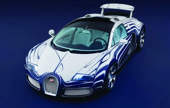 Picture Bugatti, Veyron, Grand Sport, porcelain, L Or Blanc