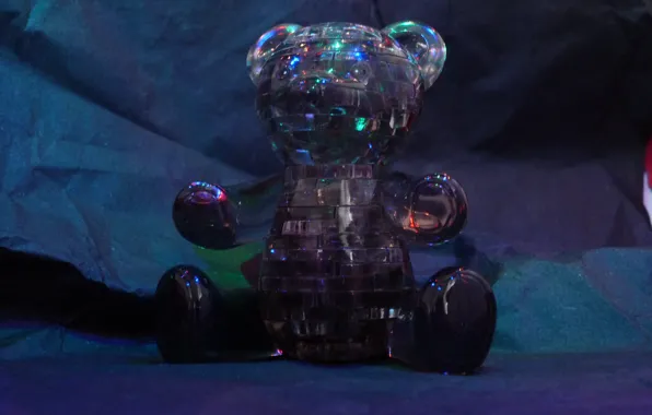 Holidays, bear, crystal