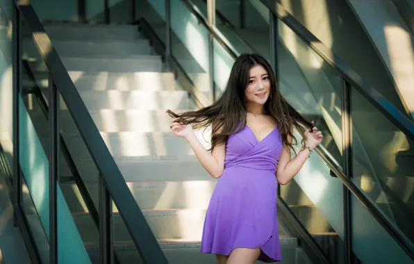 Girl, Asian, cutie, dress