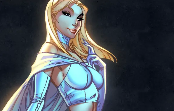 Superhero, marvel, Emma Frost, trading card steam, Emma frost