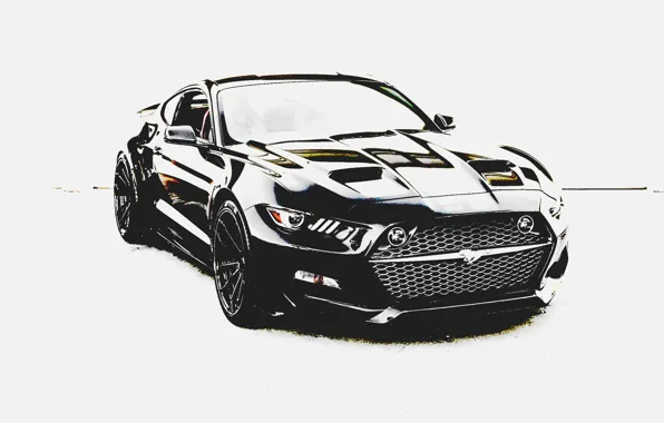 Picture car, machine, white, background, mustang, Mustang, power, car