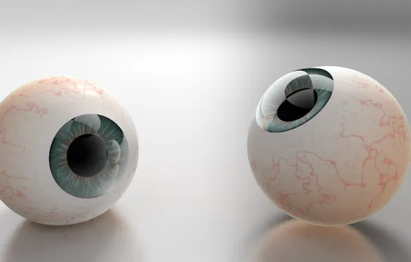 Eyes, rendering, balls, pupils