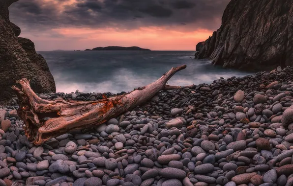 Sea, the sky, clouds, landscape, sunset, nature