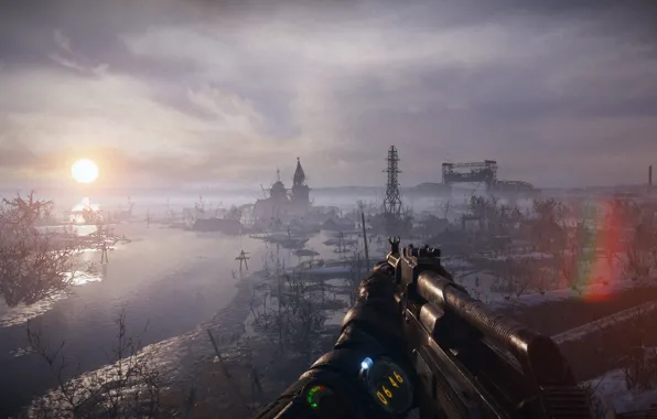 Water, Winter, River, Snow, Dawn, Volga, Devastation, Metro Exodus