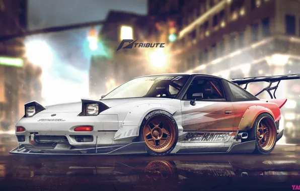 Picture machine, rendering, figure, art, Nissan, nfs, art, nissan 240sx