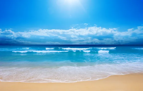 Sand, wave, beach, summer, stay