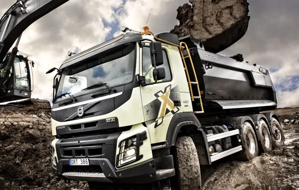Volvo, Excavator, Dirt, Dirt, Truck, Dump truck, FMX, 8x4