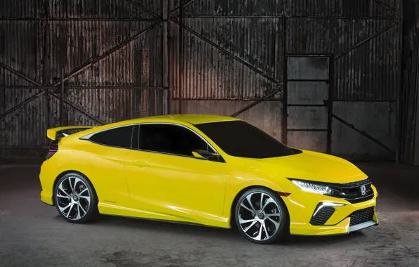 Coupe, Honda, side, 2015, Civic Concept